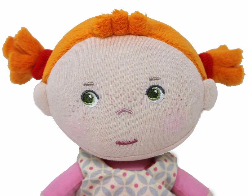 HABA Soft Baby Doll Roya - 10" Rag Doll with Red Pigtails, Pink Dress - Machine Washable Doll - Ideal Soft Doll for 2 Year Old Girls - Image 2