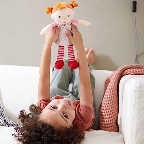 HABA Soft Baby Doll Roya - 10" Rag Doll with Red Pigtails, Pink Dress - Machine Washable Doll - Ideal Soft Doll for 2 Year Old Girls - Image 5