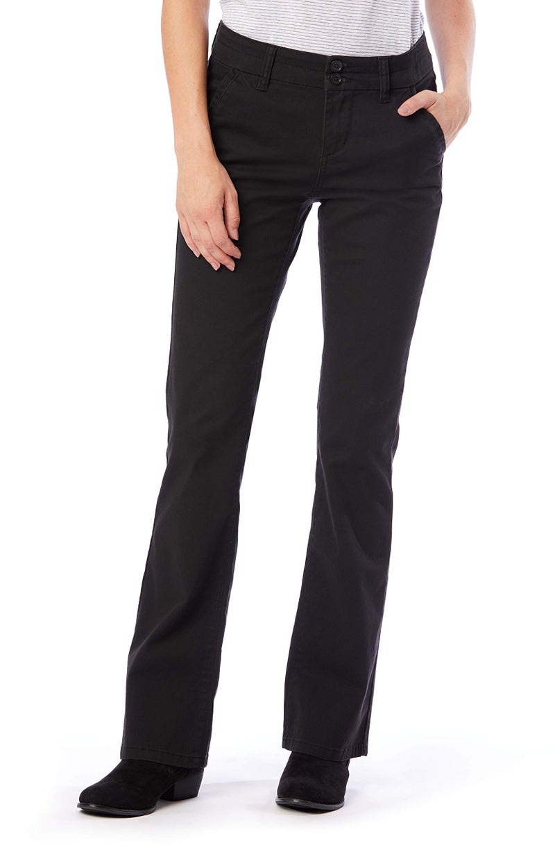 UNIONBAY Women's Stretch Uniform Bootcut Work Pant, Black Hayden, 9 - Image 2