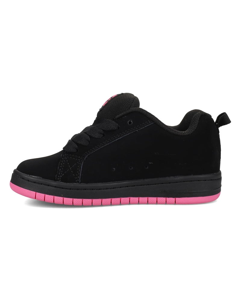 DC -girls Court Graffik Skate Shoe, Black/Pink, 3.5 Big Kid US - Image 2