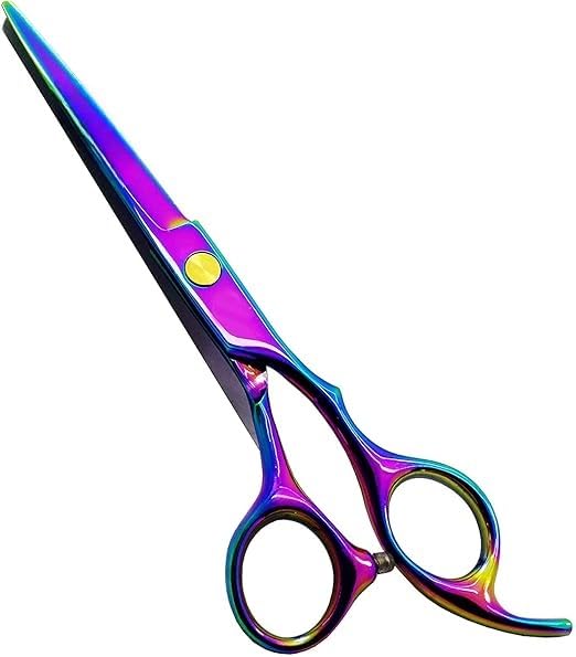SKINPLUS Professional Stainless Steel Hair Cuitting Scissor For Saloon Home Use 7 Inches Multicolored - Image 1