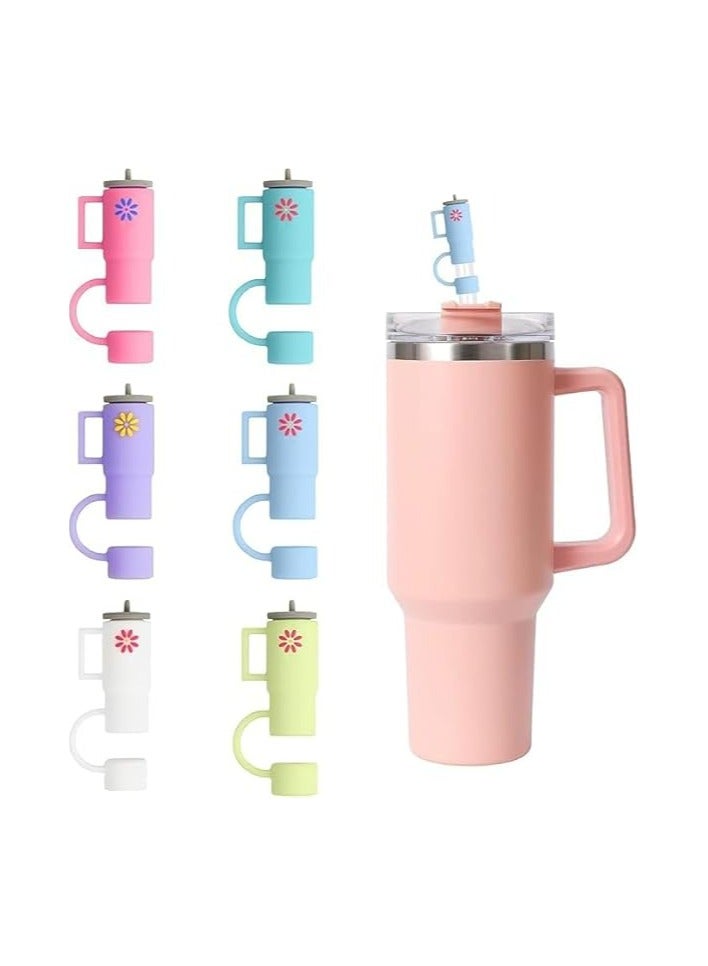 1pc Straw Stopper Silicone Straw Covers Cap for tumbler , Cute tumbler shape Straw Topper Compatible for 30 and 40 Oz Tumbler with Handle,10 mm 0.4 in Straw Tips Lids (Random Color) - Image 1