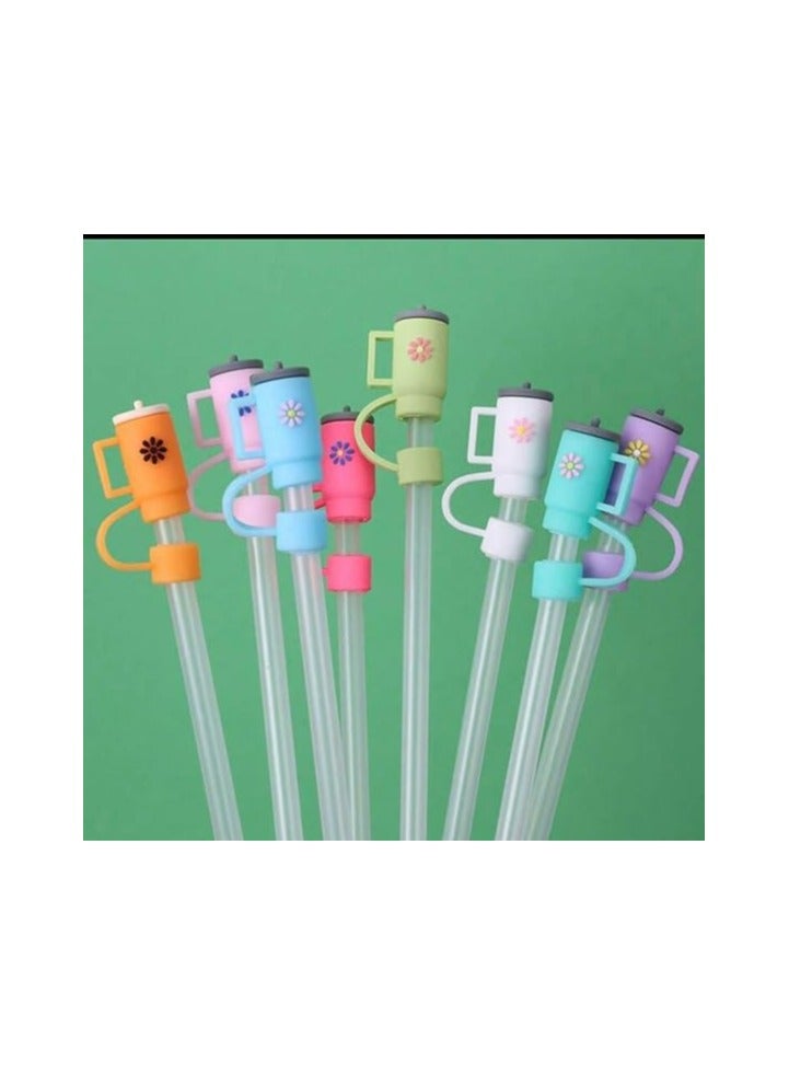 1pc Straw Stopper Silicone Straw Covers Cap for tumbler , Cute tumbler shape Straw Topper Compatible for 30 and 40 Oz Tumbler with Handle,10 mm 0.4 in Straw Tips Lids (Random Color) - Image 3