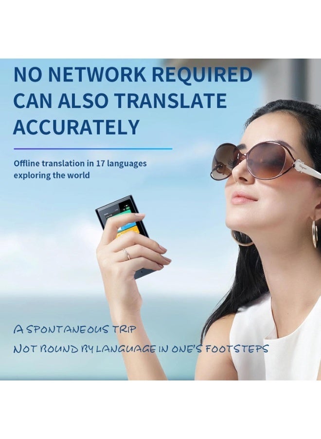 Smart Voice Translator Device with 3.0-inch Touchscreen, 138 Languages Two-Way Real-Time Translation, Wi-Fi, Space Gray - Image 3