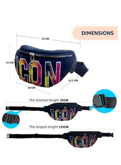 Plan A Small Waist Bag for Men Women Boys Multifunctional Waist Bag Shoulder Bag for Hiking Sports Hiking with Multiple Pockets Inner Pocket Waterproof  - Image 5