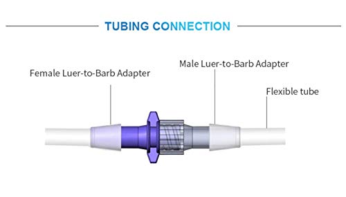 BleedZone - Female Luer Lock Adapter - 1/8 "Hose Barb Fittings PP Polypropylene Hose, 25x Syringe Adapter for Laboratory Equipment, Luer Lock Syringe, Female Hose Connector, Luer Hose Barb Adapter - Image 3