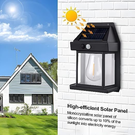 XERGY Waterproof IP65 Exterior Outdoor Wall LED Lamp with Motion Sensor, Automatic Human Body Induction,Wireless Night Lamp for Wall Home Garden (Black) - Image 5
