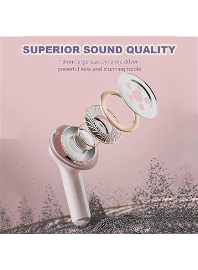 Pink Earbuds for Kids Women Workout Headphones Cute Earbuds Kawaii for Girls for Small Ears Women Pink Bluetooth Headphones Small Tiny Mini Micro Pink Earphones Headphones Birthday