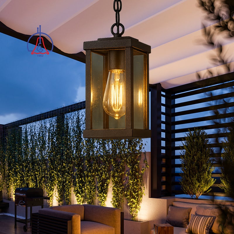 AL SALHIYA LIGHTING Outdoor Hanging Light E27 A512-H - (Black) - Image 1