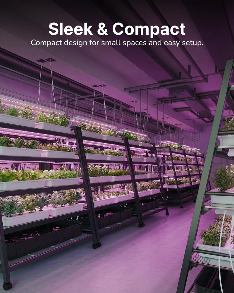 Sunco Lighting Sunco 4FT LED Grow Light for Indoor Plants 40W, Full Spectrum, Hanging Suspended Fixture, Linkable, Plug in, Greenhouse Year Round for Indoor Plants Seedlings Vegetables Flowers 2 Pack - Image 5