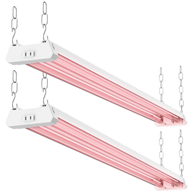 Sunco Lighting Sunco 4FT LED Grow Light for Indoor Plants 40W, Full Spectrum, Hanging Suspended Fixture, Linkable, Plug in, Greenhouse Year Round for Indoor Plants Seedlings Vegetables Flowers 2 Pack - Image 1