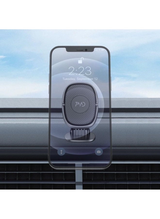 7MD Magnetic Phone Holder for Car, 360 Degree Rotatable Dashboard Mount, Strong Adhesive Stick, Powerful Magnet, Hands Free Universal Holder, Easy Installation, Steady and Secure Mobile Stand - Image 2