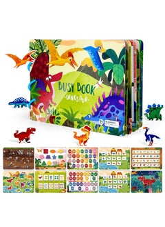 Generic Montessori Toys Educational Busy Book, Early Learning Interactive Toys for Kids, Sensory Toy Preschool Activity Binder Busy Book for Develop Learning Skills (Dinosaur Theme)  - Image 1