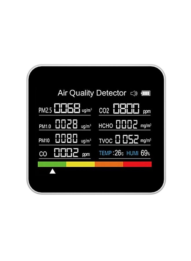 9 in 1 Air Quality Monitor CO2 Meter Carbon Dioxide Detector CO2 CO TVOC HCHO PM2.5 PM1.0 PM10 - Image 1