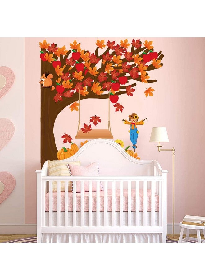 MALLMALL6 198Pcs Classroom Tree Bulletin Board Decor Seasonal Tree Summer Autumn Winter Spring Cutouts Border Set Four Seasons Chalkboard Wall Decorations For Kindergarten Elementary School Home - Image 4