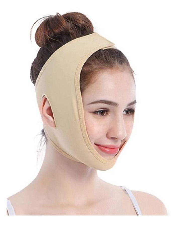 Generic - Double Chin Reducer Corset V-Shape Face Slimming Belt Chin Lift Mask for Women Anti Wrinkle Ergonomic Design Strap Makes It Not Easily Fall Off While You Sleep - Image 1