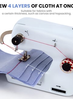 Generic Portable Mini Electric Sewing Machine - Handheld Stitch Tool with Accessories for Clothing, Curtains, Denim, and Leather (White) - Ideal for Quick Repairs and Crafting.  - Image 3