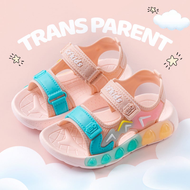 Children'S Sandals Summer Non-Slip Soft Sole Girls Large Children'S Velcro Children'S Shoes Baby Beach Sandals - Image 2