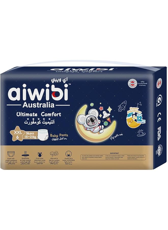 aiwibi Ultimate Comfort Baby Pants 36 Pieces Xx Large