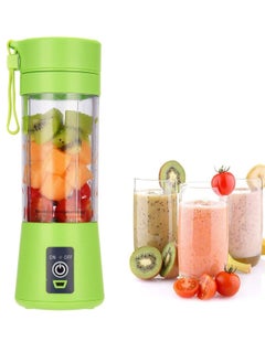 Portable Blender, Personal Size Blender Shakes And Smoothies, Mini Juicer Cup Usb Rechargeable, Handheld Travel Blender Fruit Mixer 380ml (Green)