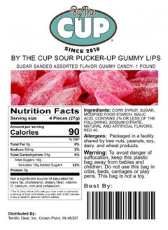 By The Cup Sour Pucker-Up Gummy Lips, 1 Lb - pzsku/Z82E8737D4E9B2F8D1830Z/45/_/1726645036/c0d4c696-f631-4146-8a89-0ba5dcaceb89