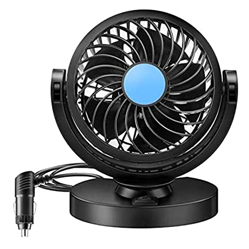PRIKNIK Car Fan 12V 360 Degree RoCompatible with T-atable High Speed Quiet Strong Dashboard Auto Cooling Air Fan - Compatible with M-aruti J-imny - Image 1