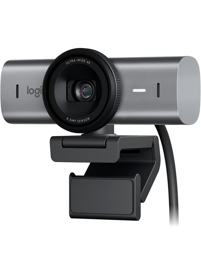 Logitech MX Brio Ultra HD 4K Collaboration and Streaming Webcam, 1080p at 60 FPS, Dual Noise Reducing Mics, Show Mode, USB-C, Webcam Cover, Works with Microsoft Teams, Zoom, Google Meet Graphite - Image 1