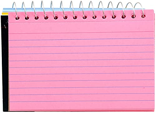 ThreeLeaf Spiral Bound Colored Index Card Books, 3x5-Inch, Ruled, Perforated, Assorted Bright Colors, 50 Cards per Book - Image 4