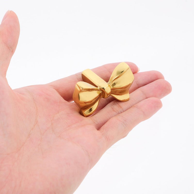 Solid Brass Bow Drawer Knobs Vintage Cabinet Handles 43x26x27mm - Image 4