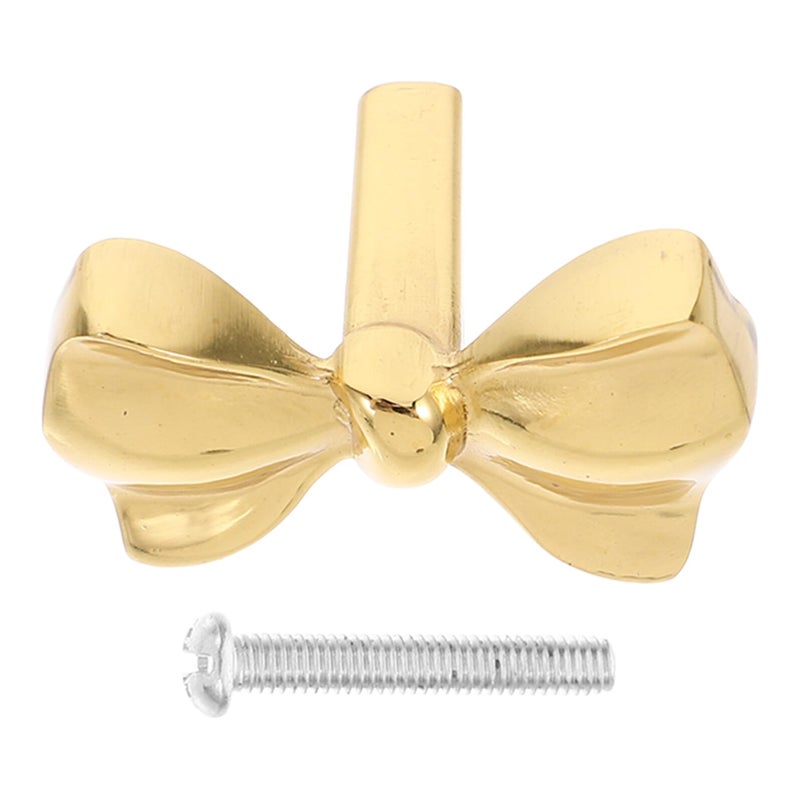 Solid Brass Bow Drawer Knobs Vintage Cabinet Handles 43x26x27mm - Image 2