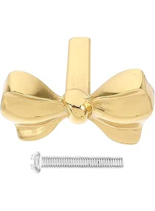Solid Brass Bow Drawer Knobs Vintage Cabinet Handles 43x26x27mm - Image 1