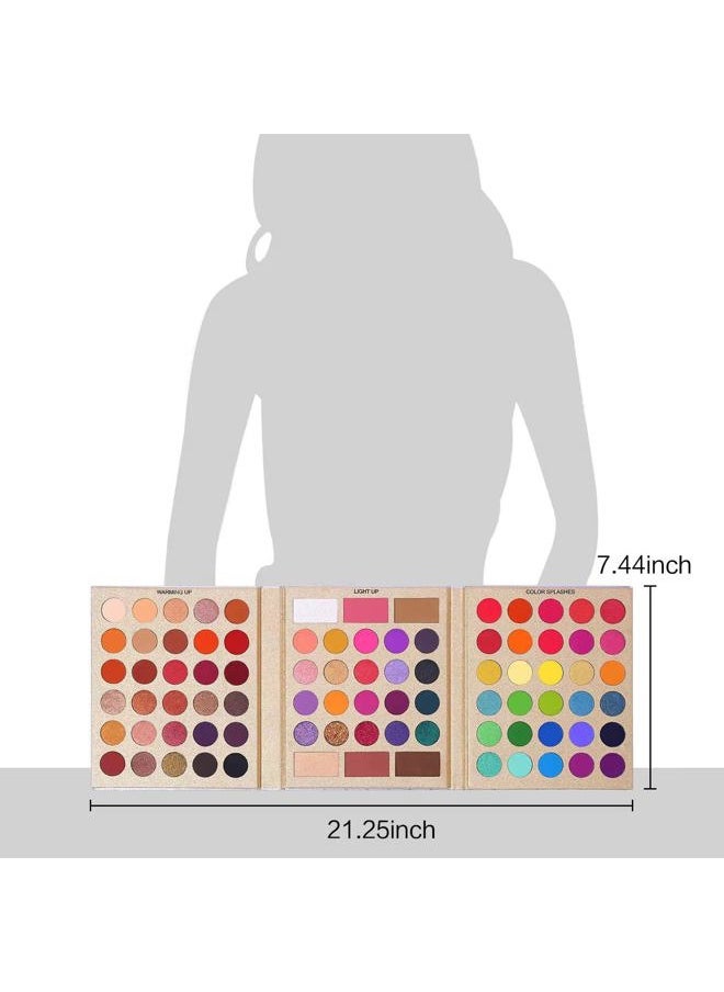 Ucanbe Pretty All Set Eyeshadow Palette Holiday Set Pro 86 Colors Makeup Kit Matte Shimmer Eye Shadow Highlighters Contour Blush Powder All In One Valentine's Gift Makeup Pallet  - Image 5