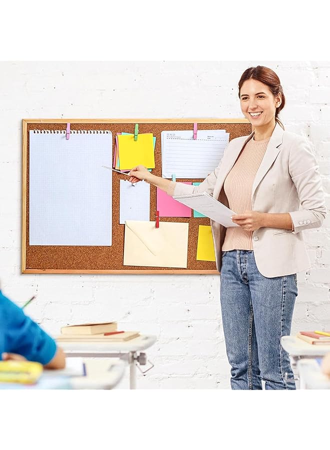 إيروريكس 50 قطعة من دبابيس الدفع الملونة مع مشابك خشبية دبابيس دفع متينة مزخرفة ودبابيس إبهام للوحات الفلين والأعمال الفنية والملاحظات والصور والمشاريع الحرفية والمكاتب والمنازل - Image 5