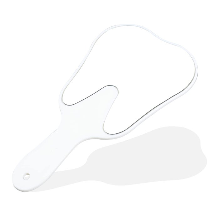 CUTE TOOTH SHAPED MIRROR HANDHELD MAKEUP MIRROR WITH HANDLE FOR WOMEN KIDS LIGHTWEIGHT SMOOTH