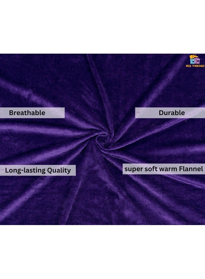 RD TREND 210 TC 250 GSM Flannel Warm Elastic Fitted Bedsheets for Winter, King Size (78x72x8 Inch), 2 Pillow Covers (18x28 Inch) (Purple, King) - Image 3