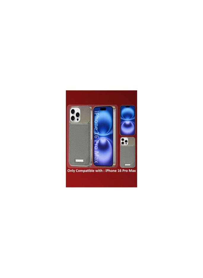 CATANES iPhone 16 Pro Max 3 Pack Case Leather Metal Design, Slim Lightweight Minimalist Cover,1 Case 2 Screen Protectors  - Image 2