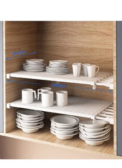 Arabest Closet Tension Shelf  Rod, Bathroom Kitchen Garage Telescopic Storage Rack, Expandable Adjustable Separator Wardrobe Cupboard Space Saving Divider (48-80cm)*1  - Image 5