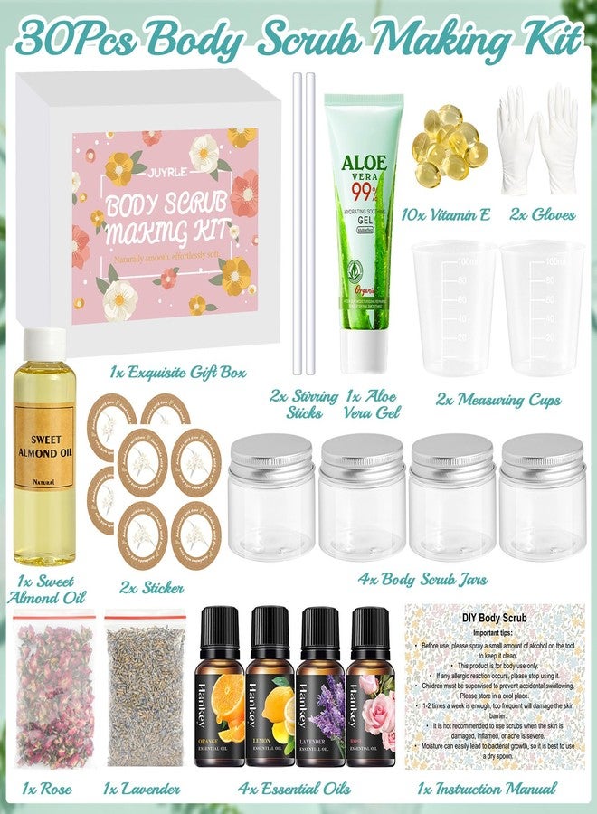 JUYRLE Body Scrub Making Kit- Make Your Own Salt Body Scrub with Almond Oil, Essential Oils, Moisturizing and Exfoliating Dry Skin, Hand, Foot, DIY Organic Body Scrubs Gifts For Women & Men - Image 2