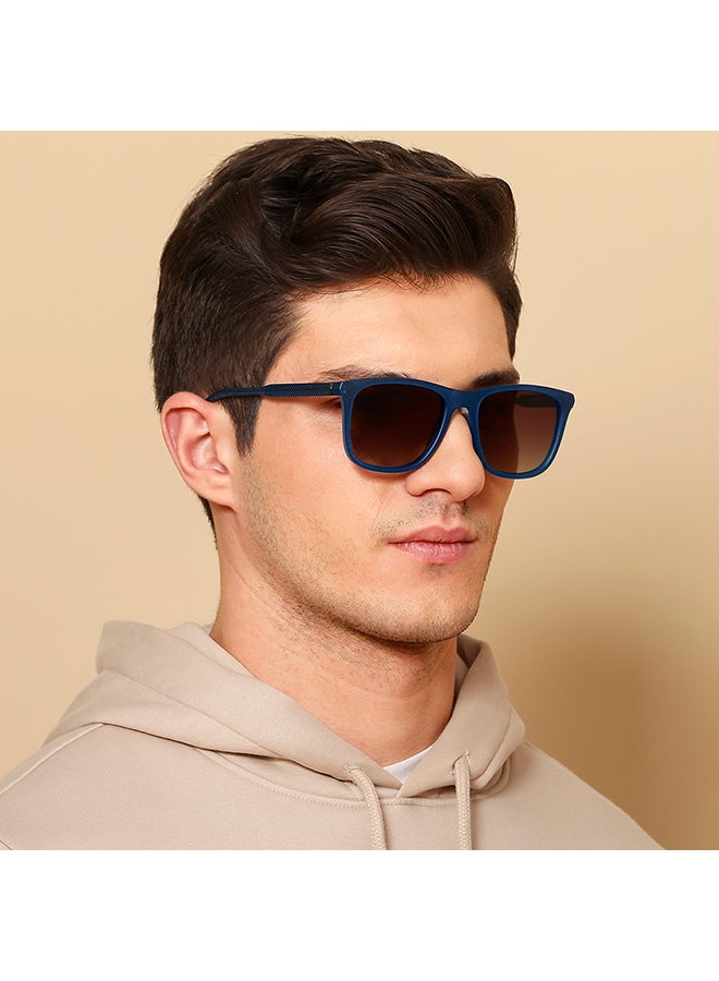 VINCENT CHASE Unisex Mirage Full Rim Wayfarer Polarized & UV Protected Sunglasses For Men & Women VC S12643 - 54mm - Blue - Image 3