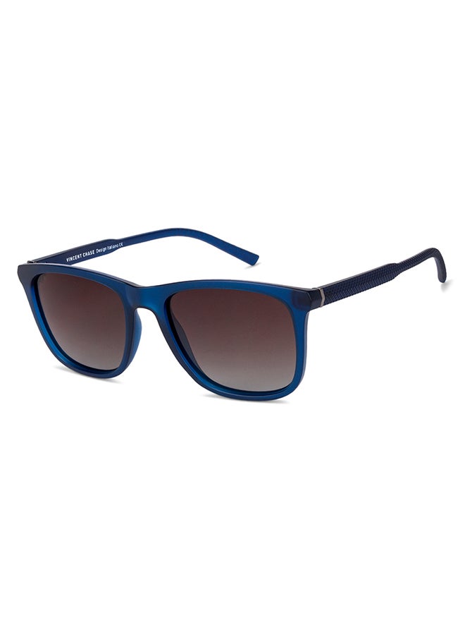VINCENT CHASE Unisex Mirage Full Rim Wayfarer Polarized & UV Protected Sunglasses For Men & Women VC S12643 - 54mm - Blue - Image 2
