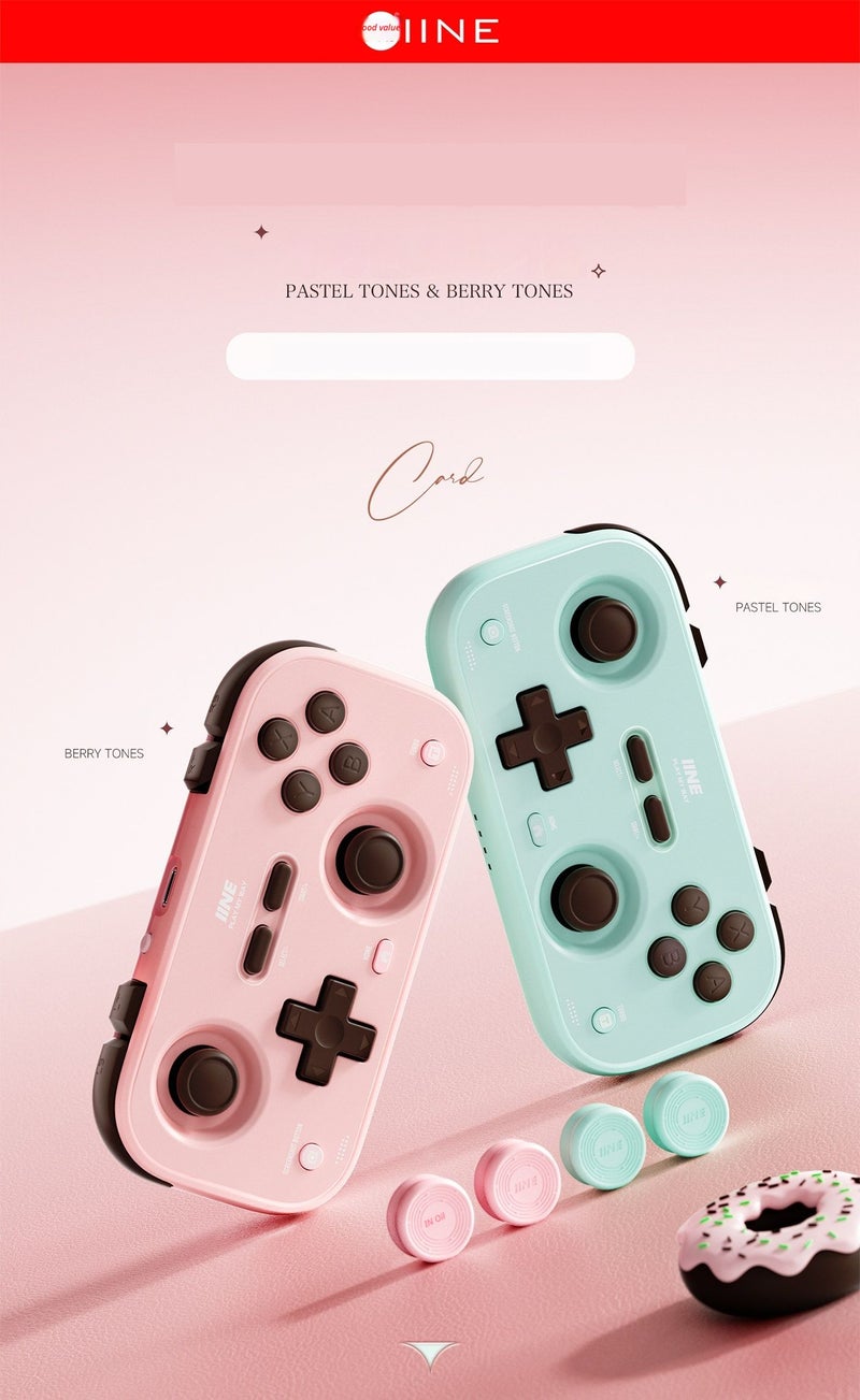Iine Pocket Retro Game Controller for Nintendo Switch 2/1, Steam Deck and PC, Handheld Gamepad, Lime - Image 2
