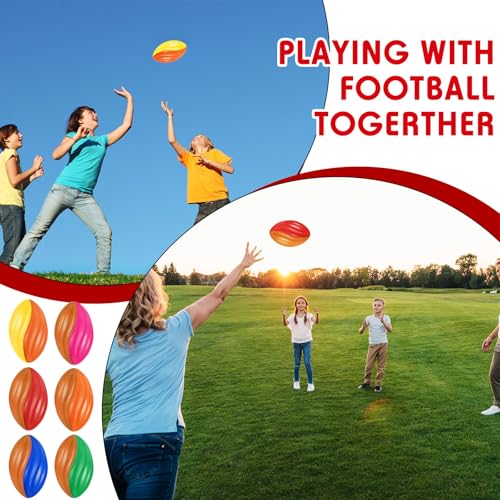Jerify 12 Pcs Mini Footballs for Kids Spiral Foam Football Bulk 5 Inch Soft Small Waterproof Foam Ball Sports Birthday Toddler Football for Indoor and Outdoor GameFestive Color - Image 5