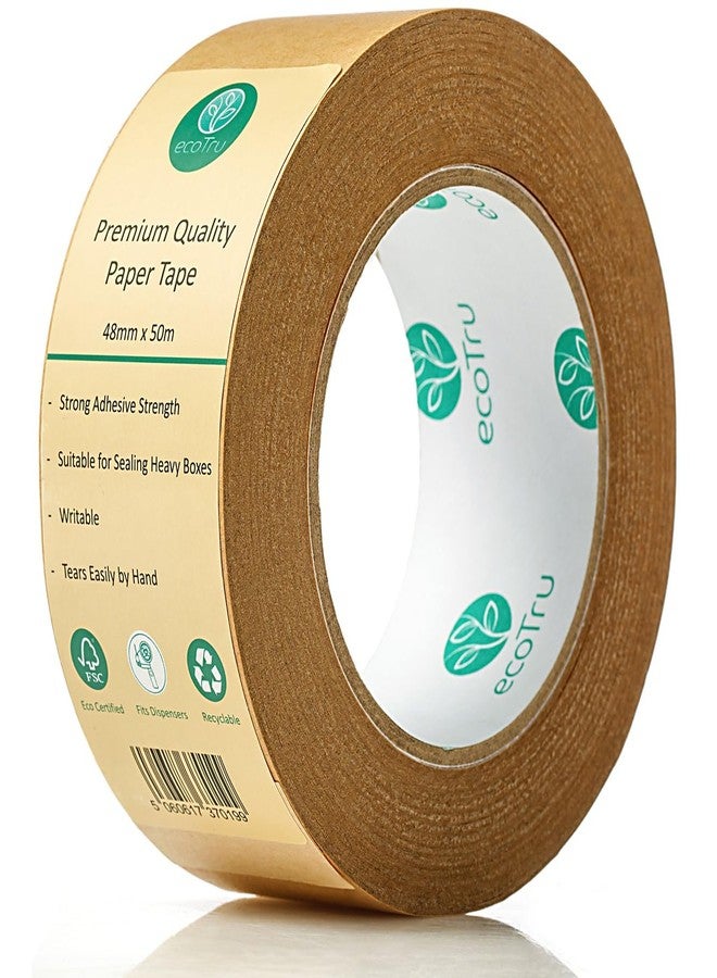 ecotru Ultra Strong Kraft Paper Packing Tape, Heavy Duty Brown Packing Tape for Box & Carton Sealing Packaging Shipping Moving & Masking, Eco Friendly Biodegradable Painters Tape, 2 Inch x 55 Yard - Image 1