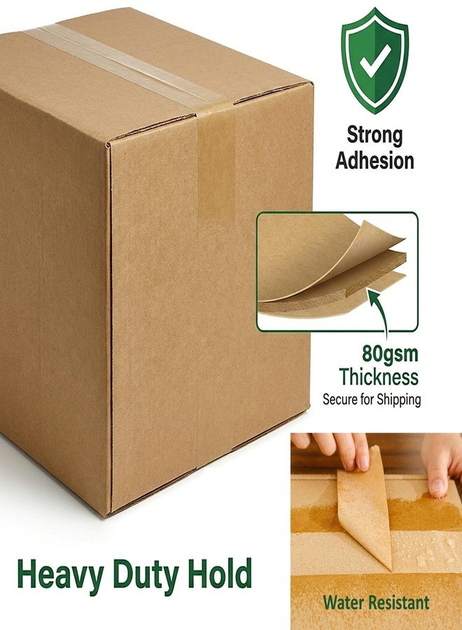 ecotru Ultra Strong Kraft Paper Packing Tape, Heavy Duty Brown Packing Tape for Box & Carton Sealing Packaging Shipping Moving & Masking, Eco Friendly Biodegradable Painters Tape, 2 Inch x 55 Yard - Image 3