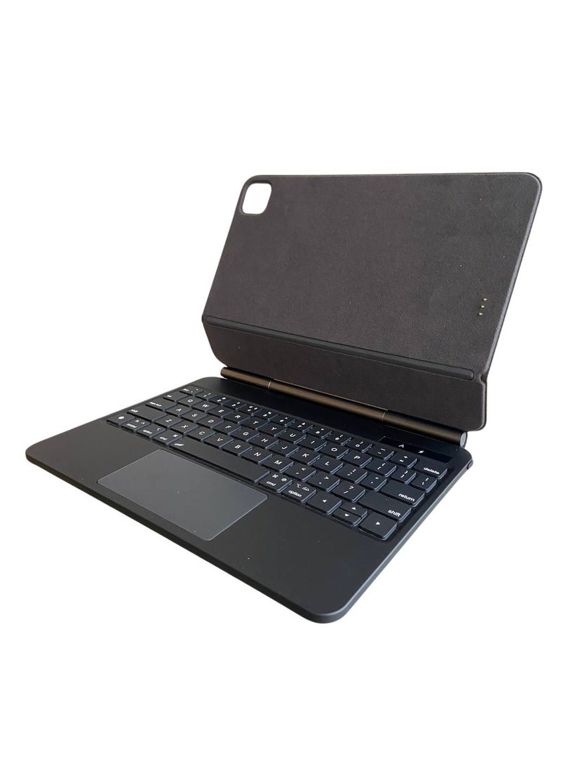 حافظة لوحة المفاتيح السحرية توصيل وتشغيل ذكي لجهاز آيباد إير 5 / إير 4 10.9 / آيباد برو 11 بوصة - إضاءة خلفية 7 ألوان - لوحة تتبع متعددة اللمس - قاعدة عائمة مغناطيسية - Image 1