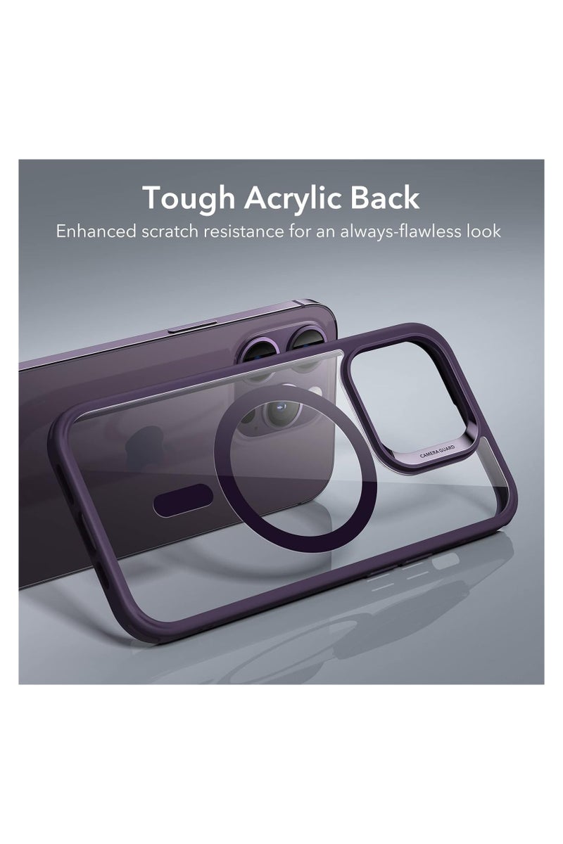 Lynacz Original Clear Purple Hybrid Case for iPhone 14 Pro Max Mag Safe Compatible with Military-Grade Shockproof Protection - Image 2