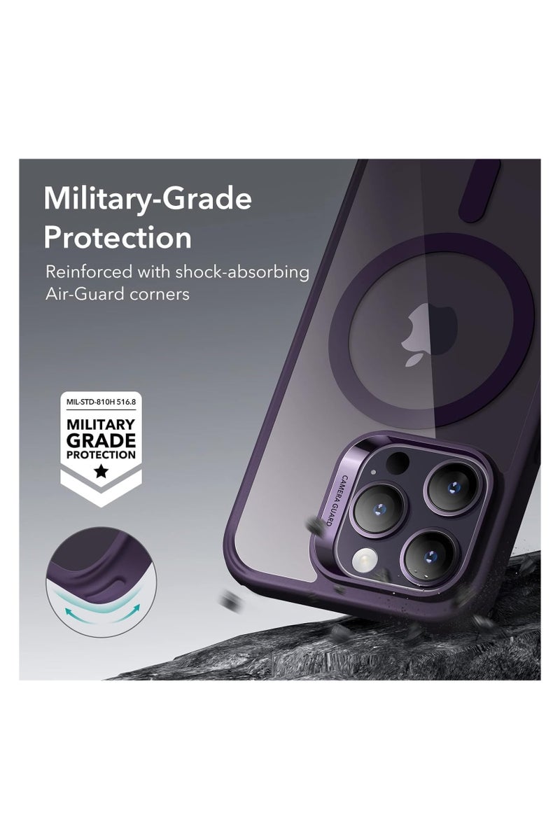 Lynacz Original Clear Purple Hybrid Case for iPhone 14 Pro Max Mag Safe Compatible with Military-Grade Shockproof Protection - Image 3
