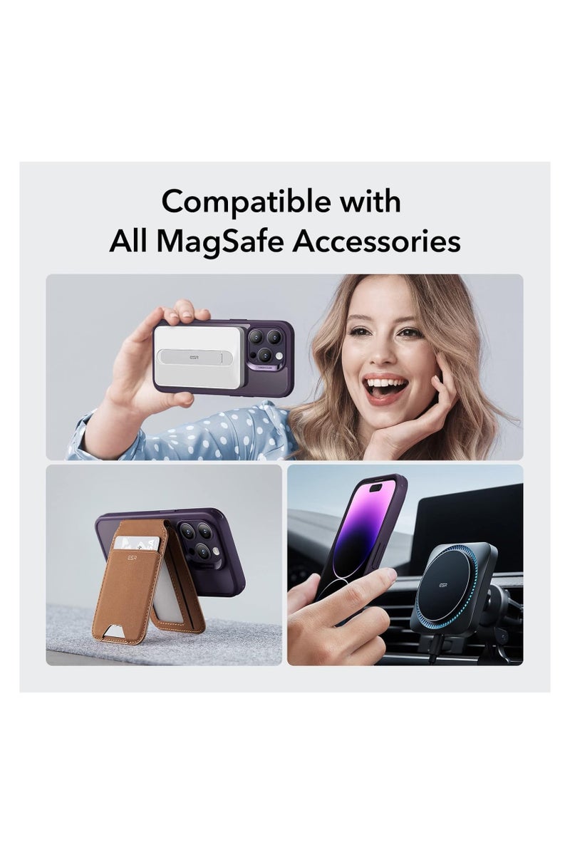 Lynacz Original Clear Purple Hybrid Case for iPhone 14 Pro Max Mag Safe Compatible with Military-Grade Shockproof Protection - Image 5