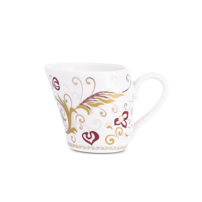 Dandy lines England by DATA Dandy Lines Lara Bangalore in Gold and Red Cups and Saucers 54001 Pack of 12 - Image 5