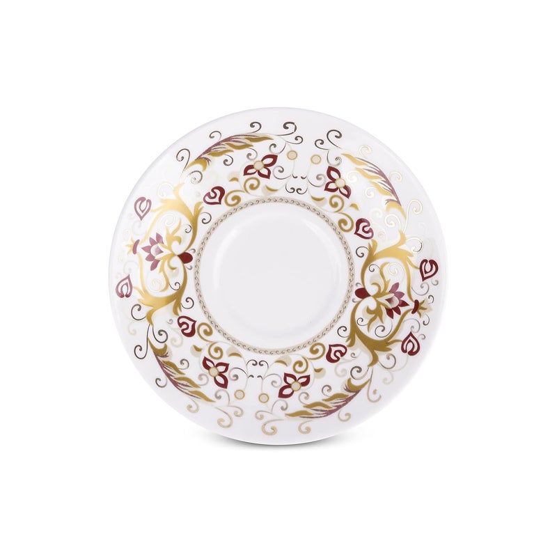 Dandy lines England by DATA Dandy Lines Lara Bangalore in Gold and Red Cups and Saucers 54001 Pack of 12 - Image 4
